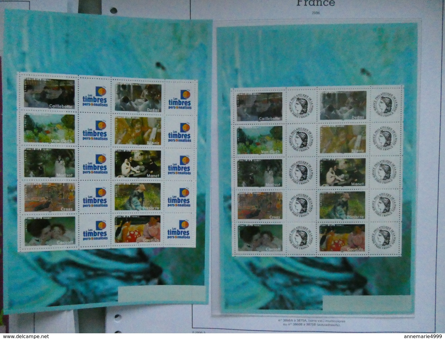 FRANCE  TIMBRES PERSONNALISES Collection des blocs très avancée entre 2001 et 2007 Faciale 259 € moins 50 %