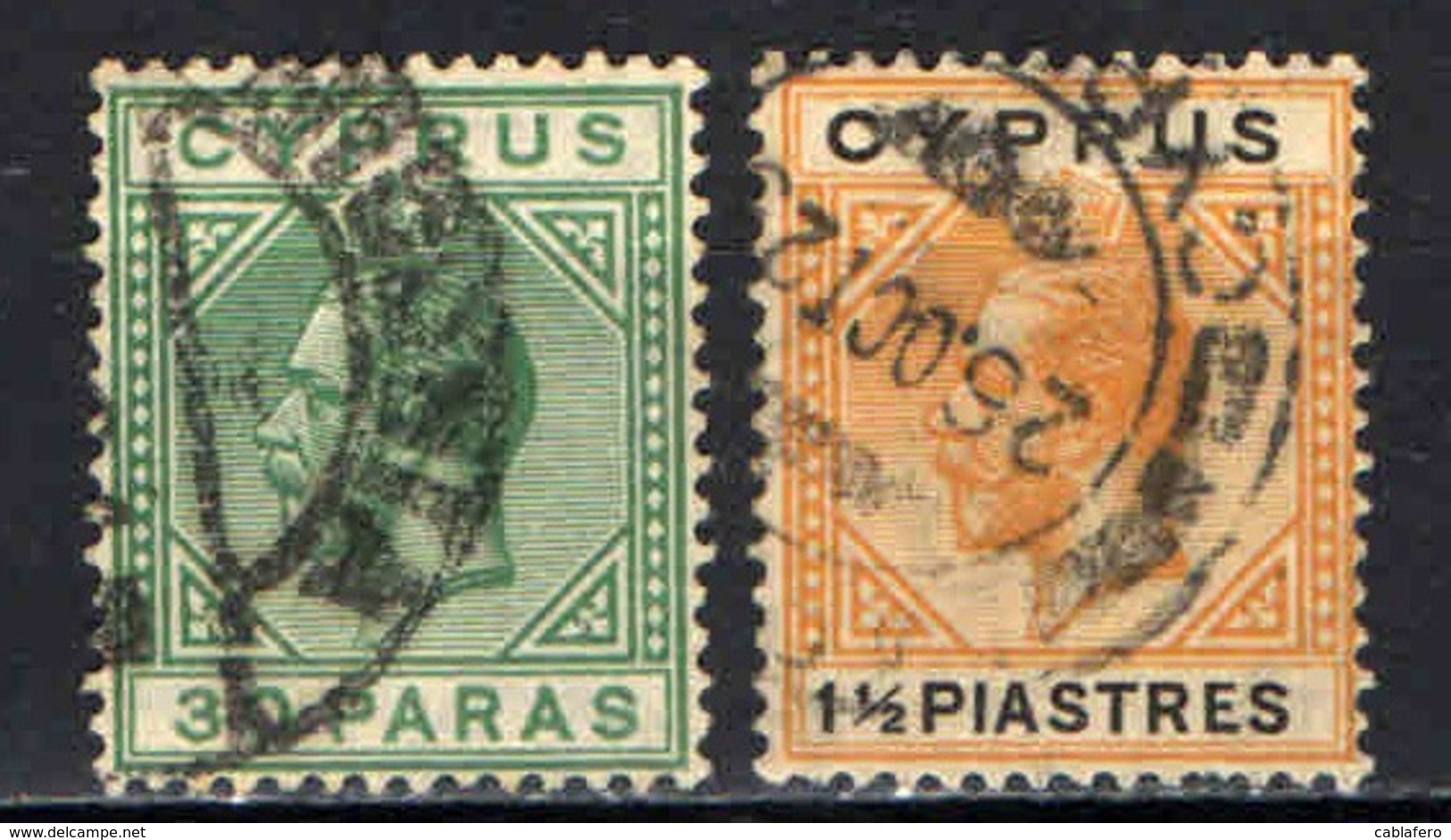 CIPRO - 1921 - EFFIGIE DI RE GIORGIO V - FILIGRANA "CA IN CORSIVO" - USATI - Cyprus (...-1960)