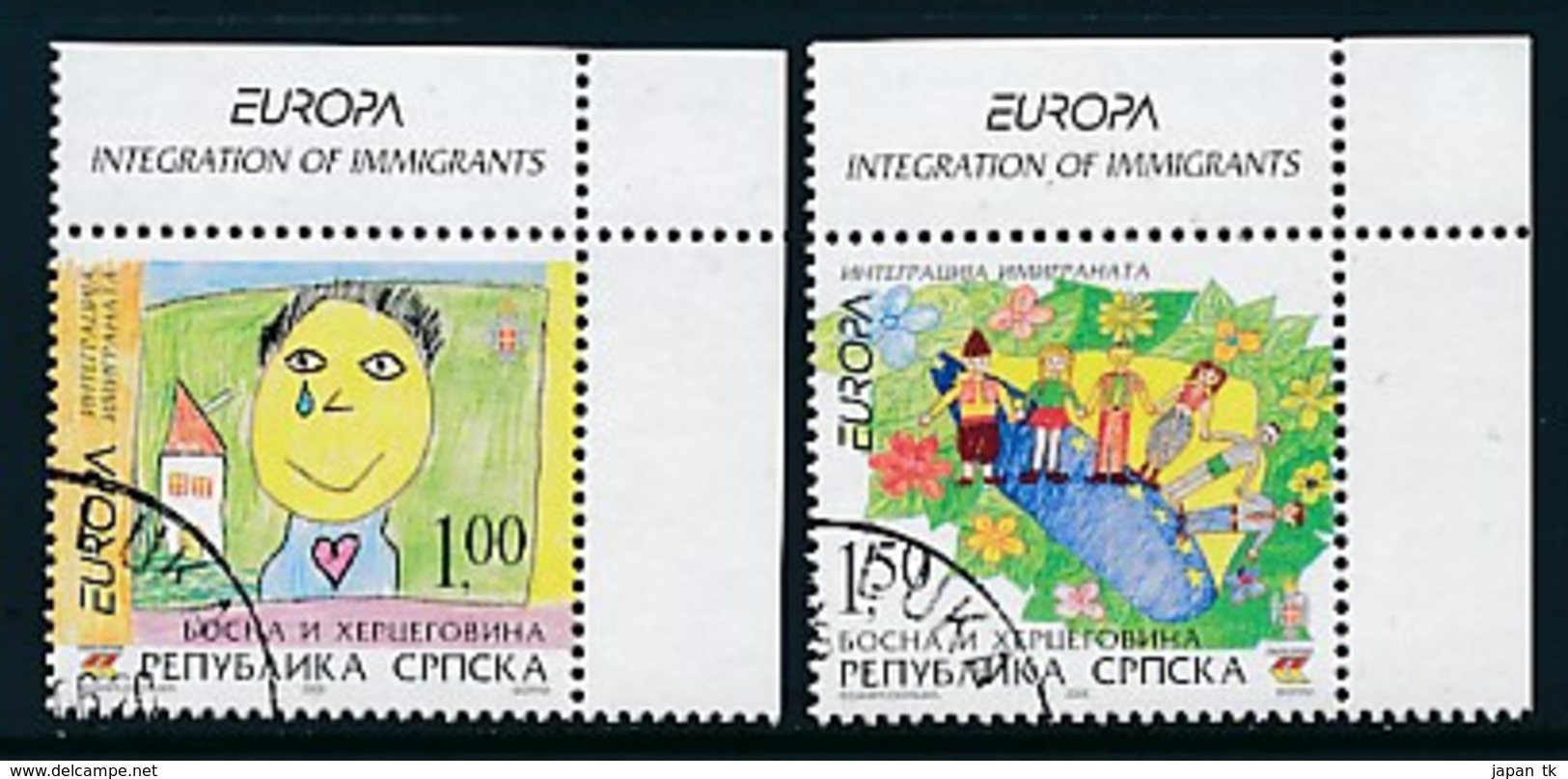 BOSNIEN - HERZEGOWINA ( Serbische Republik ) Mi.Nr. 366-367 A  EUROPA CEPT "Integration" 2006 - Used - 2006
