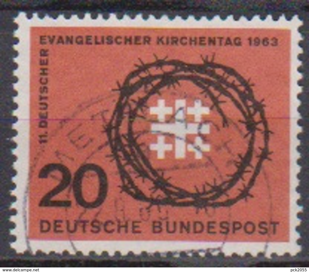 BRD 1963 MiNr.405 Deutscher Evangelischer Kirchentag ( A688 ) Günstige Versandkosten - Gebraucht