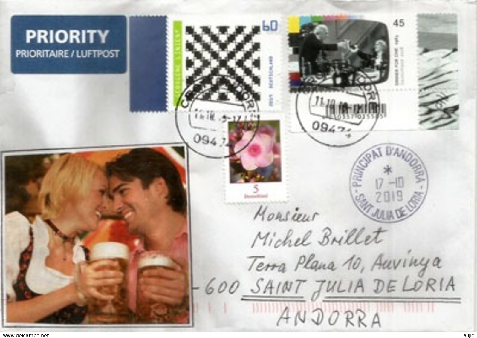 GERMANY. Munich Oktoberfest 2019, On Letter Sent To Andorra, With Arrival Postmark - Biere