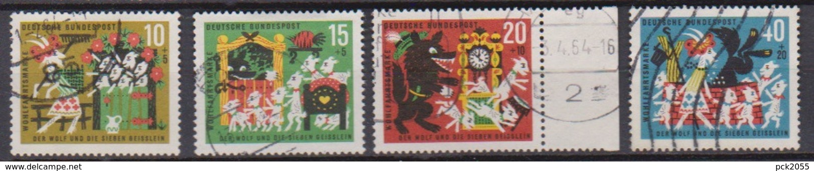 BRD 1963 MiNr.408 - 411  Wohlfahrt: Der Wolf Und Die Sieben Geislein ( A698 ) Günstige Versandkosten - Gebraucht