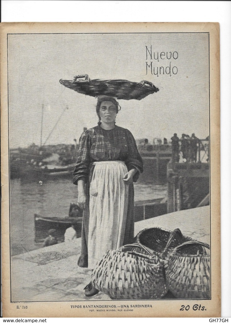 Nuevo Mundo N°763 -20/08/1908 "tipos Santanderinos -una Sardinera" - [1] Jusqu' à 1980