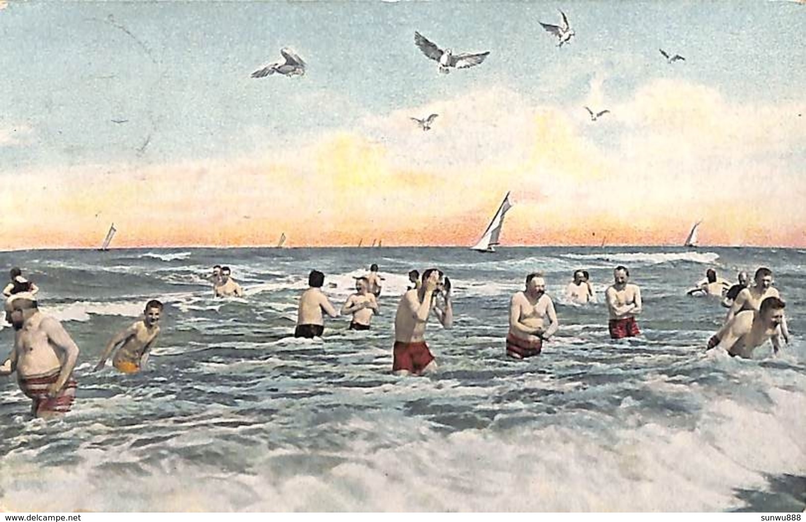 Baignade Baigneurs à L'eau....(1912, Colorisée Animée) - Sonstige & Ohne Zuordnung