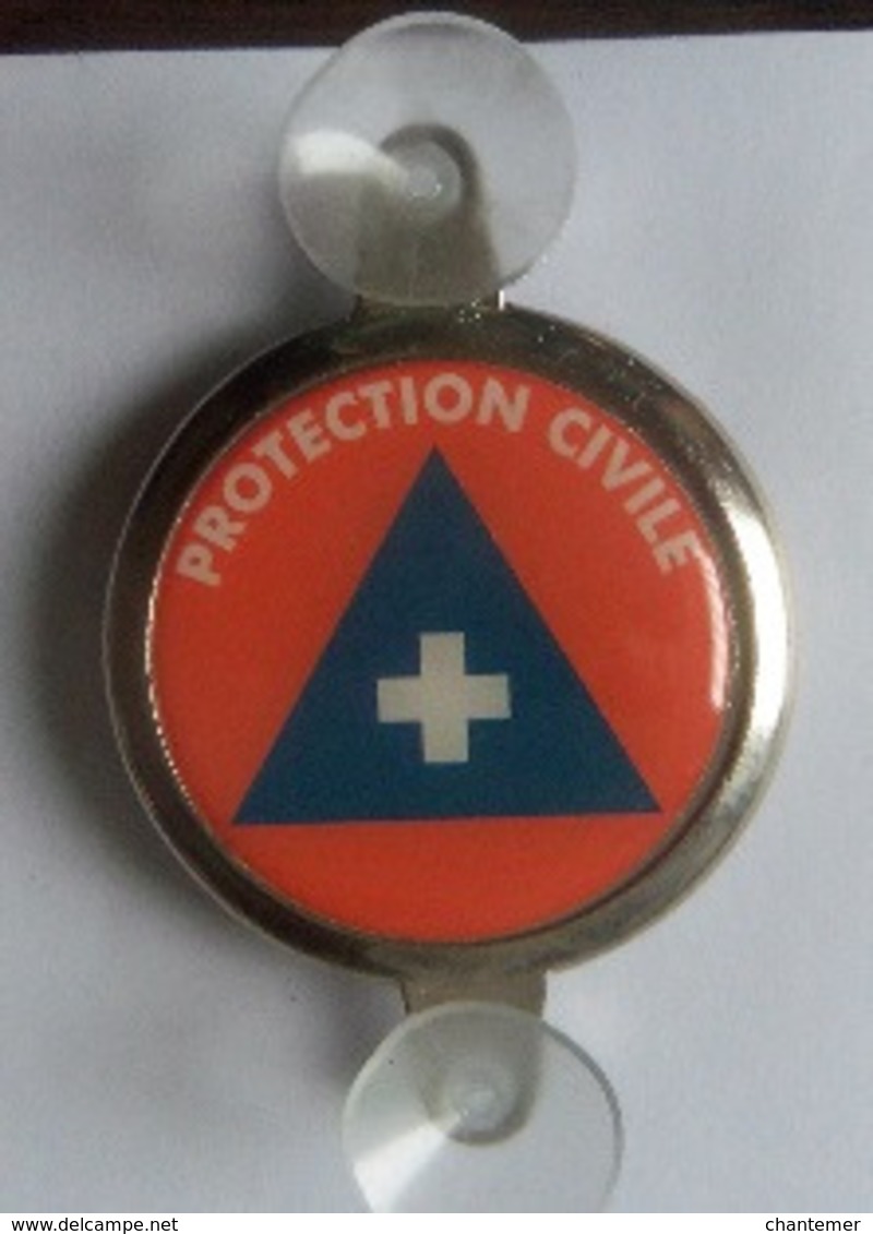 PLAQUE AUTO PROTECTION CIVILE - Pompieri