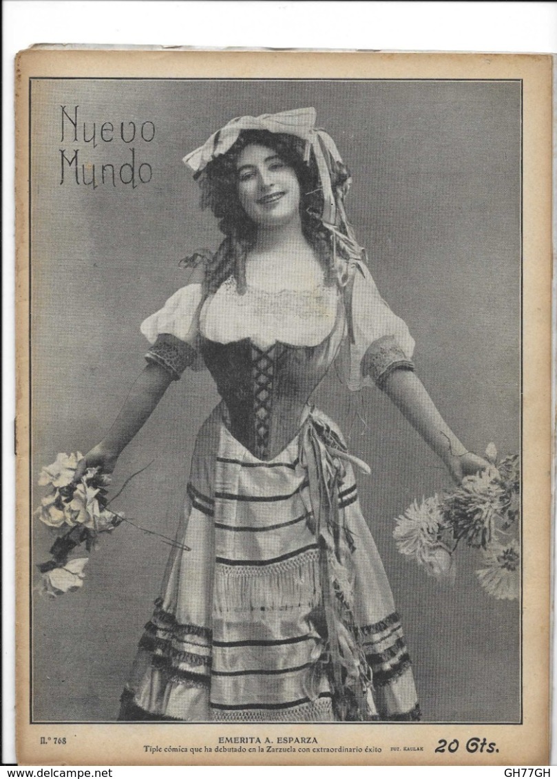 Nuevo Mundo N°768 -24/09/1908 "EMERITA A. ESPARZA " - [1] Hasta 1980