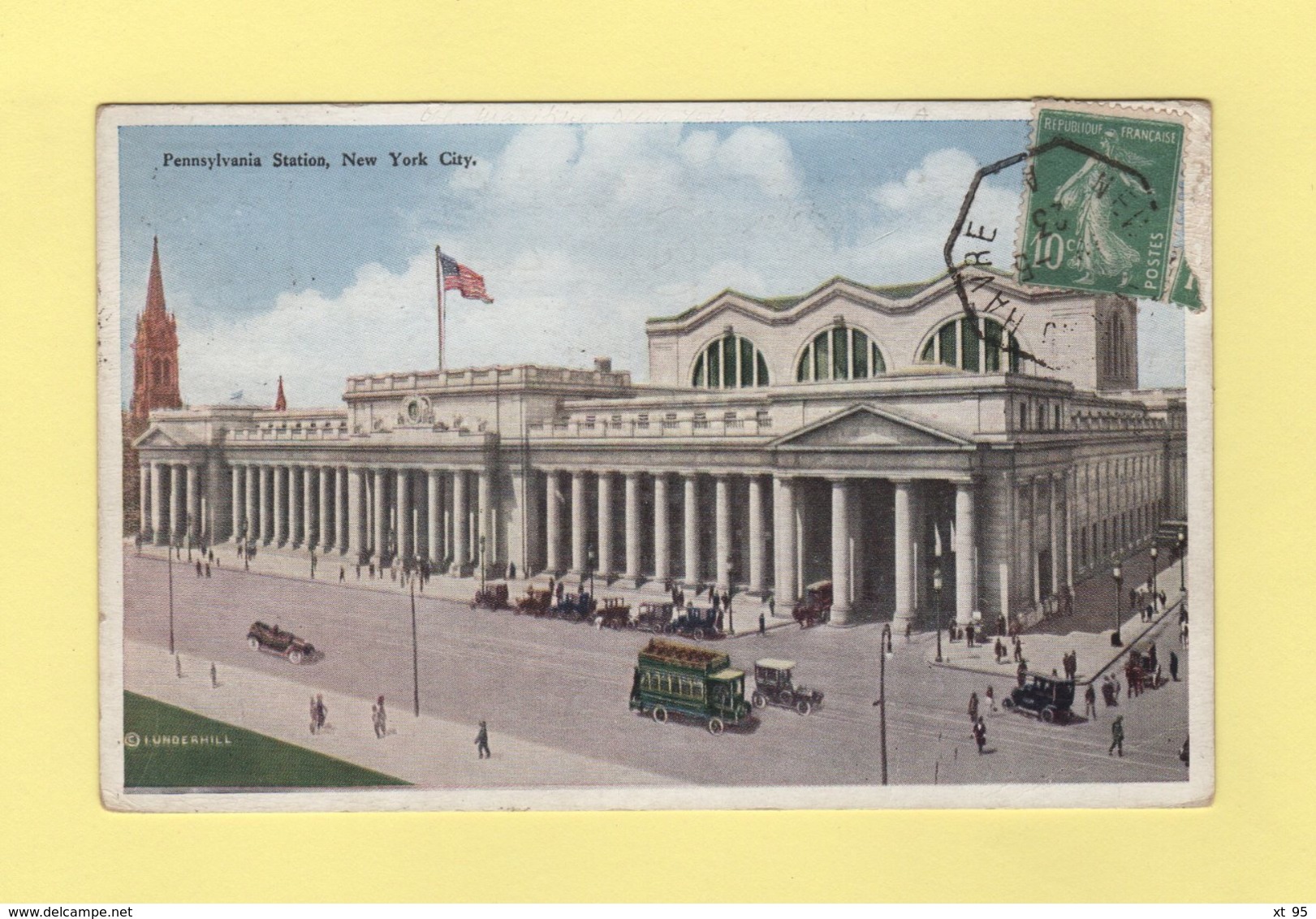 New York Au Havre A - 12-5-1923 - Type Semeuse - Poste Maritime