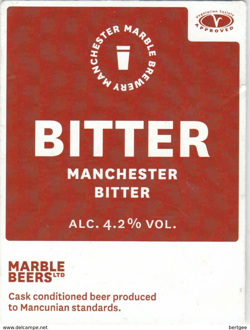 MANCHESTER MARBLE BREWERY (MANCHESTER, ENGLAND) - MANCHESTER BITTER - PUMP CLIP FRONT - Uithangborden