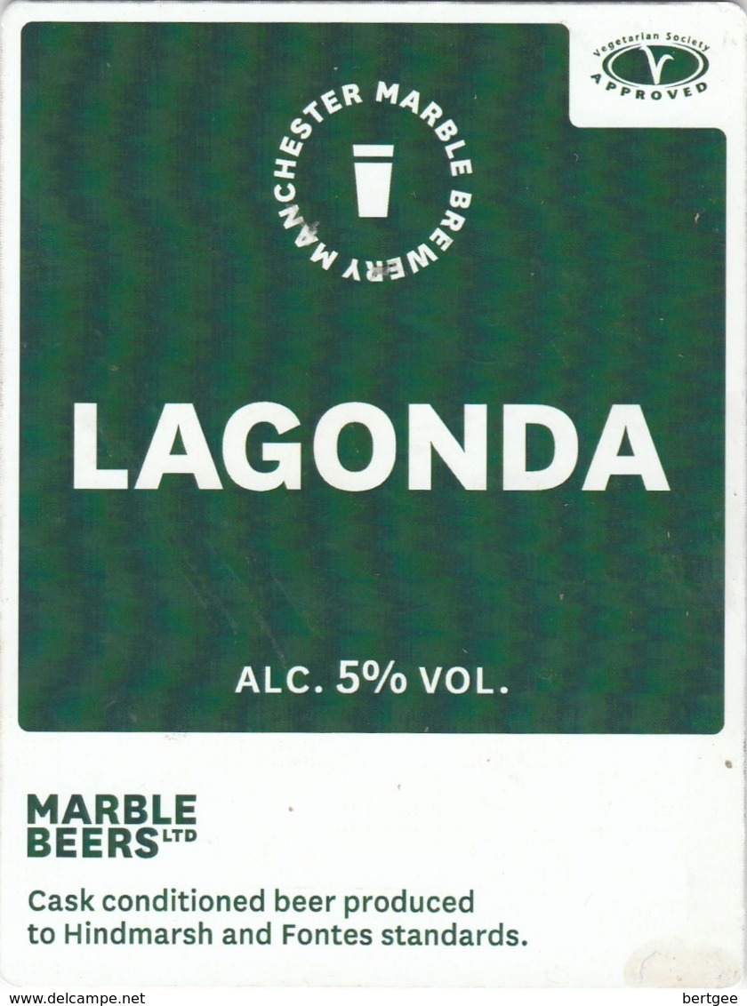 MANCHESTER MARBLE BREWERY (MANCHESTER, ENGLAND) - LAGONDA - PUMP CLIP FRONT - Uithangborden