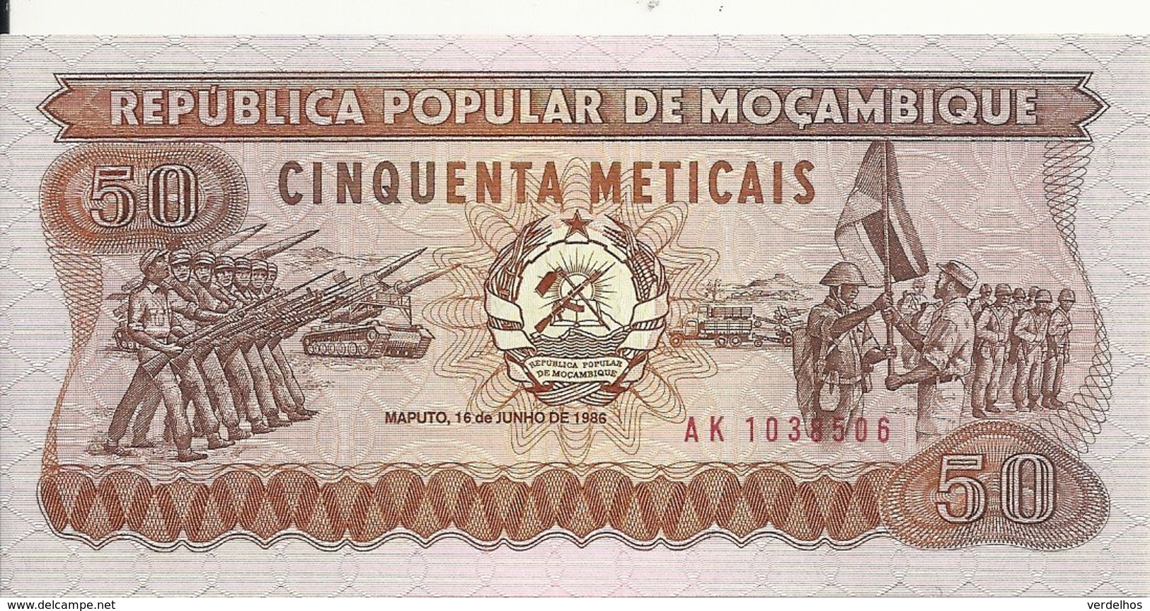 MOZAMBIQUE 50 METICAIS 1986 UNC P 129 B - Mozambique