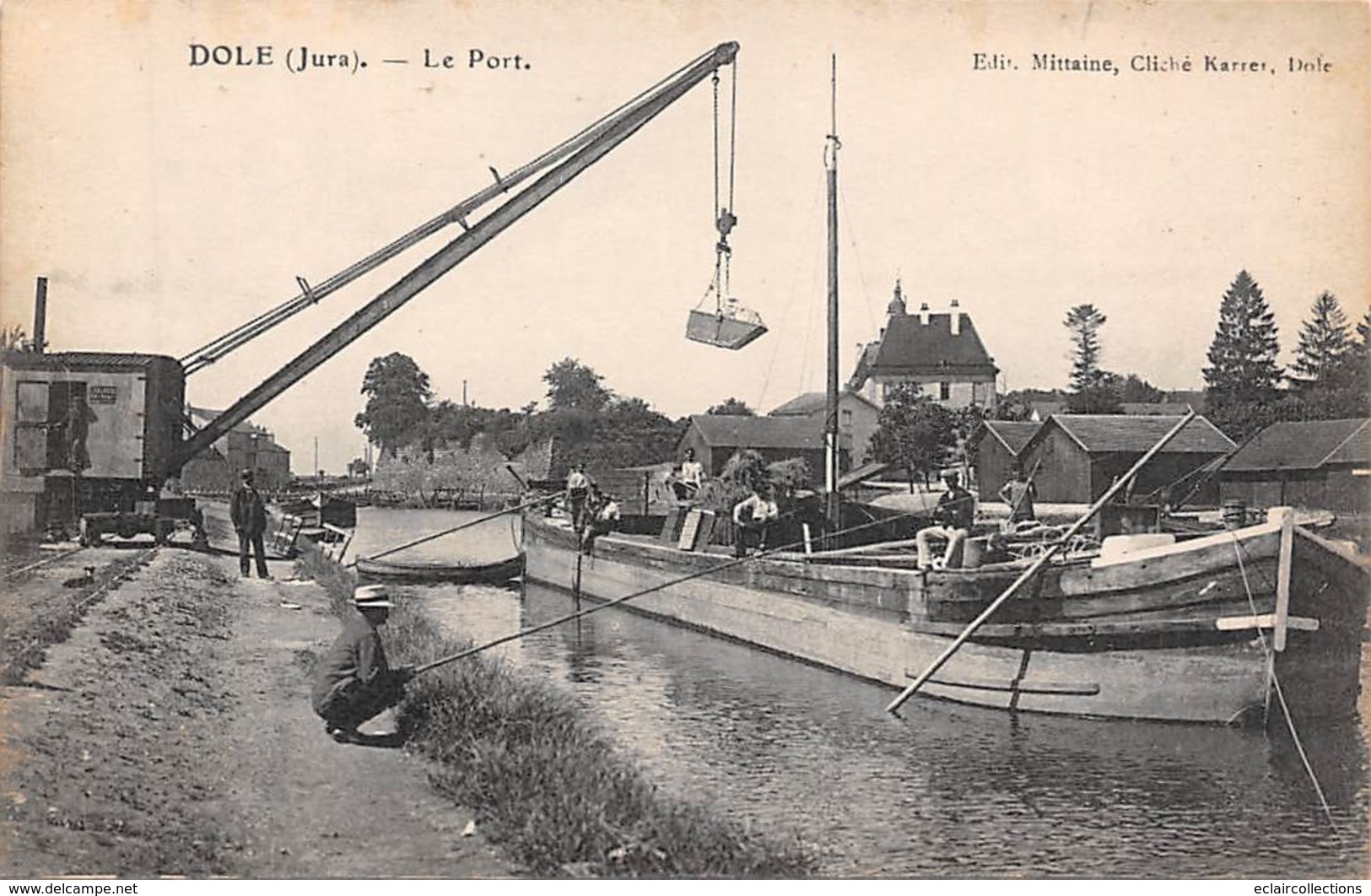 Thème    Navigation Fluviale .Péniche :   39  Dole  Le Port   (voir Scan) - Embarcaciones