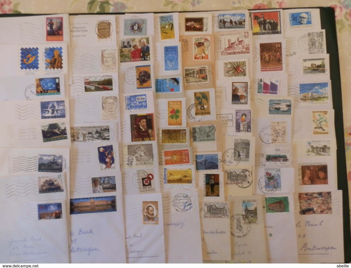 458 LETTRES   SEULE SUR LETTRE BELGIQUE PERIODE ANNEES 1980/90 - Brieven En Documenten