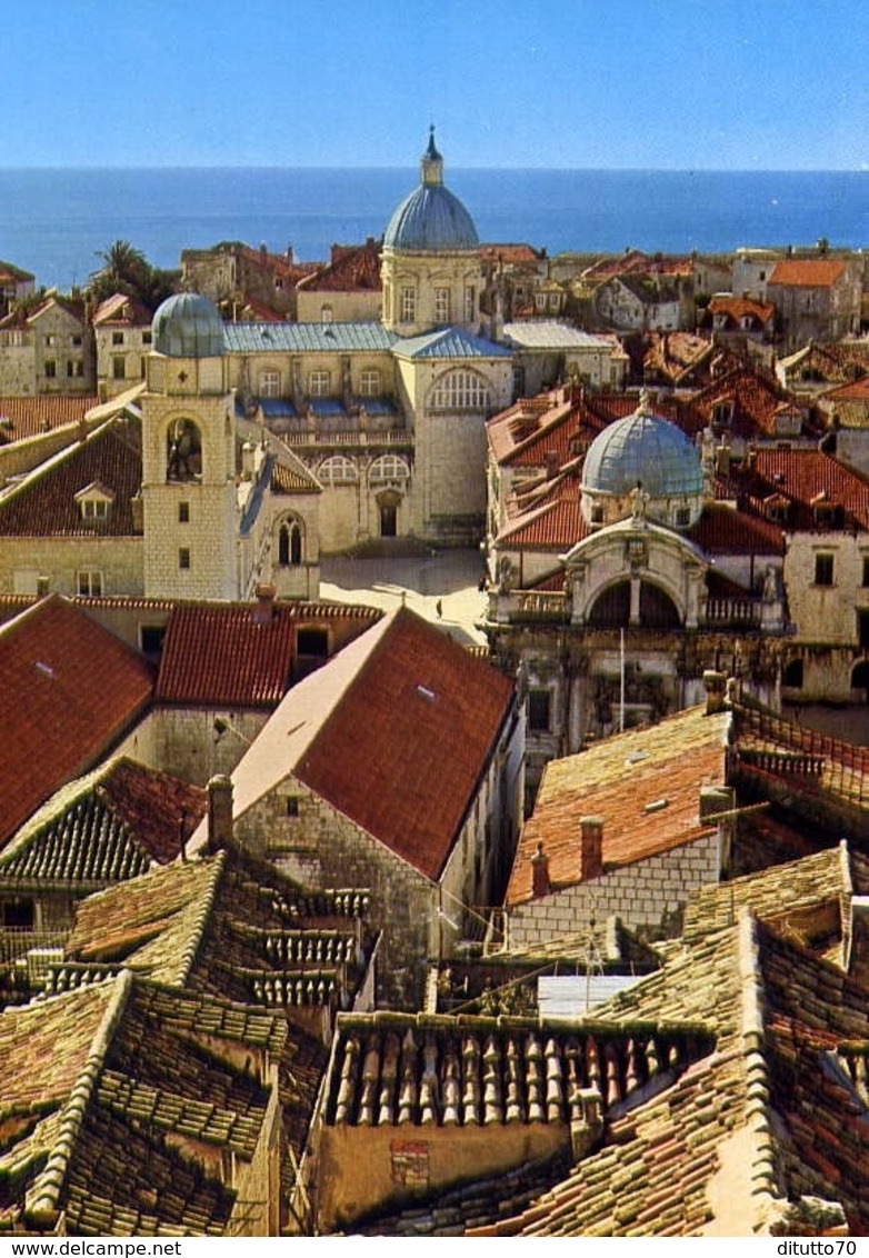 Dubrovnik - The Old City Roofs - Formato Grande Non Viaggiata – E 12 - Jugoslavia