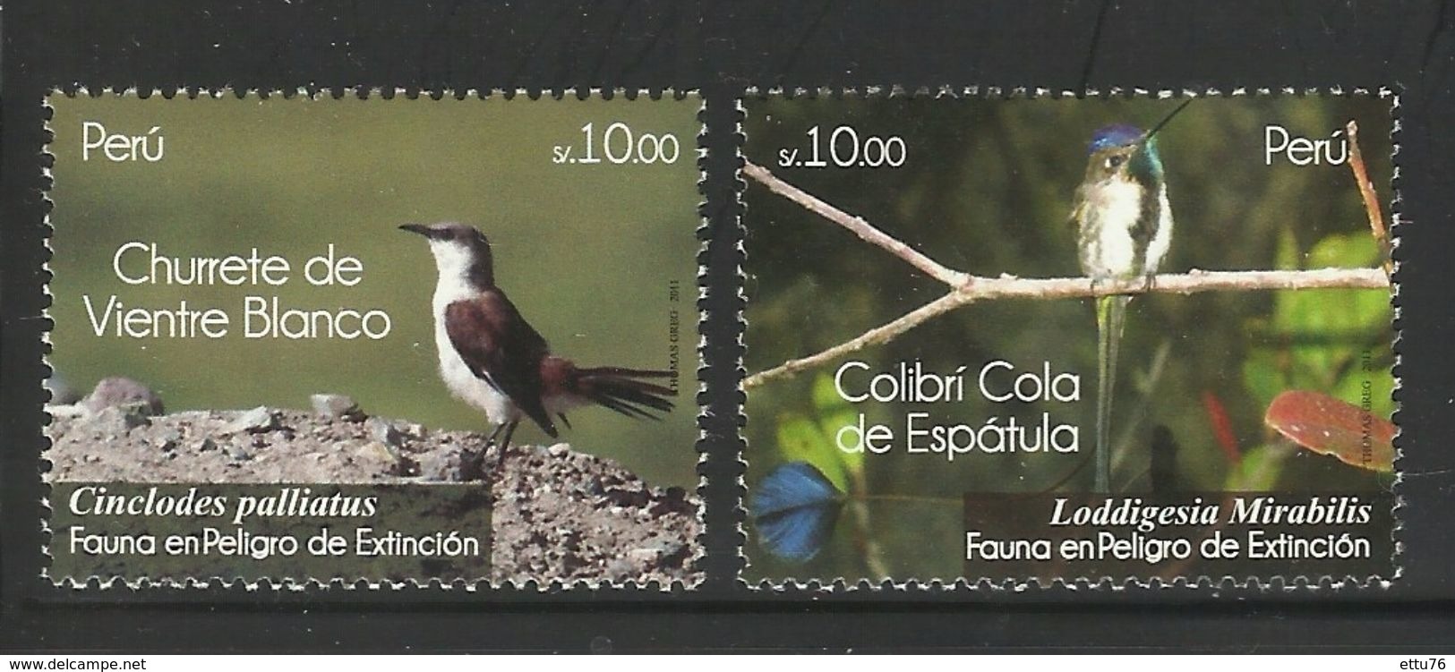 PERU  2011  BIRDS  SET   MNH - Otros & Sin Clasificación