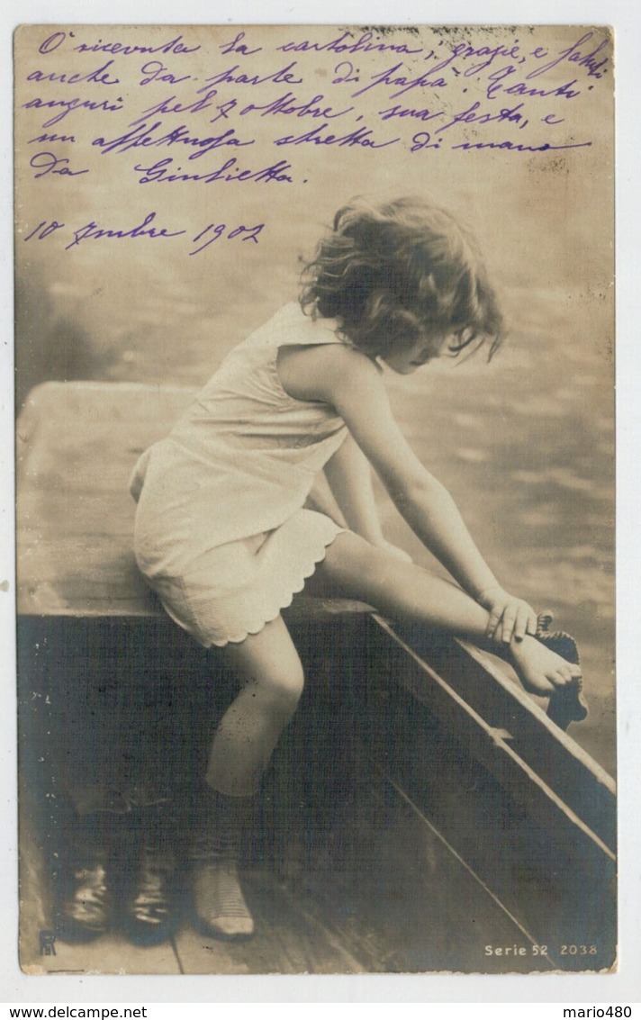 BAMBINA   SULLA   BARCA       19208   2  SCAN    (VIAGGIATA) - Portraits