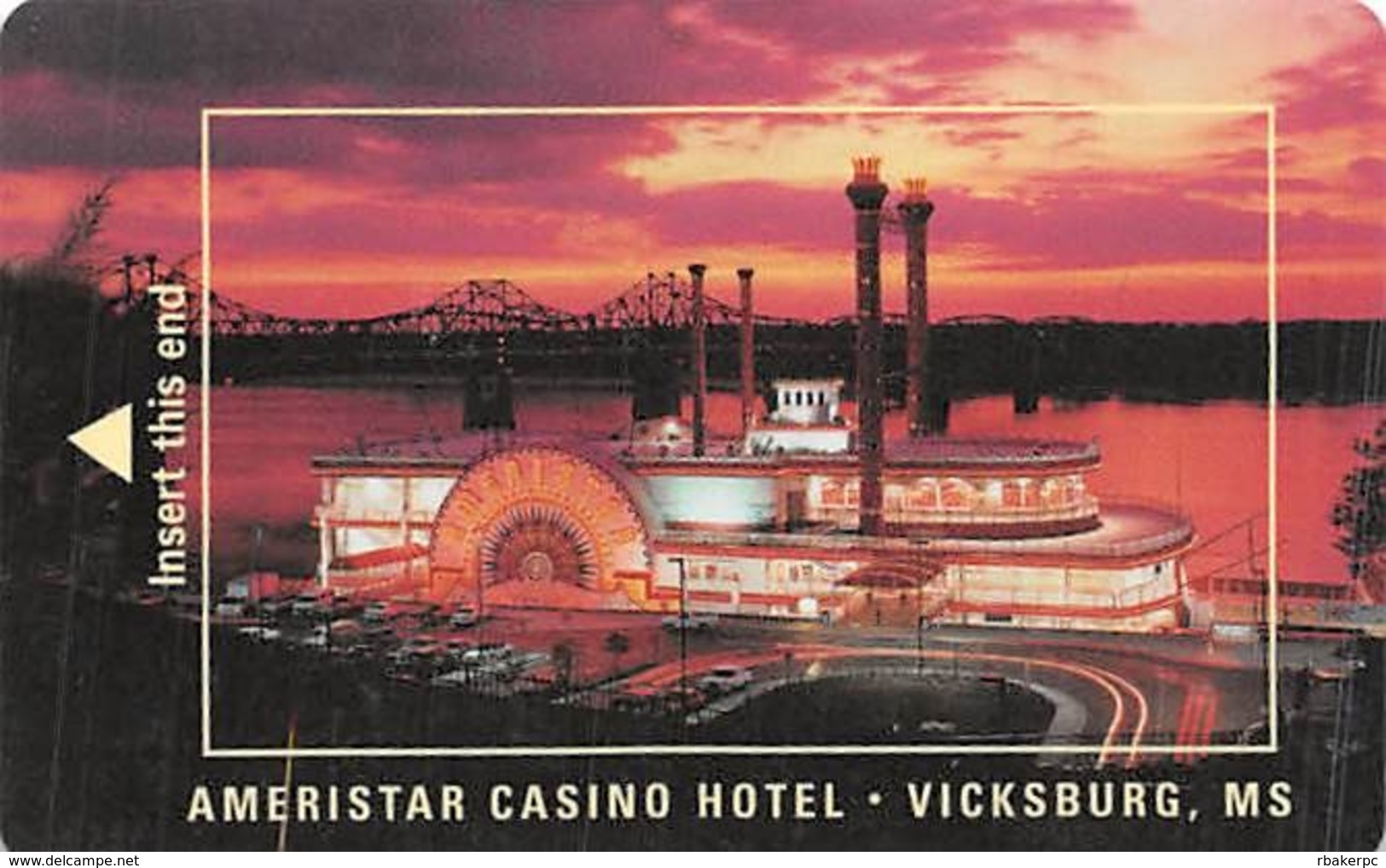 Ameristar Casino - Vicksburg MS - Hotel Room Key Card - Hotel Keycards