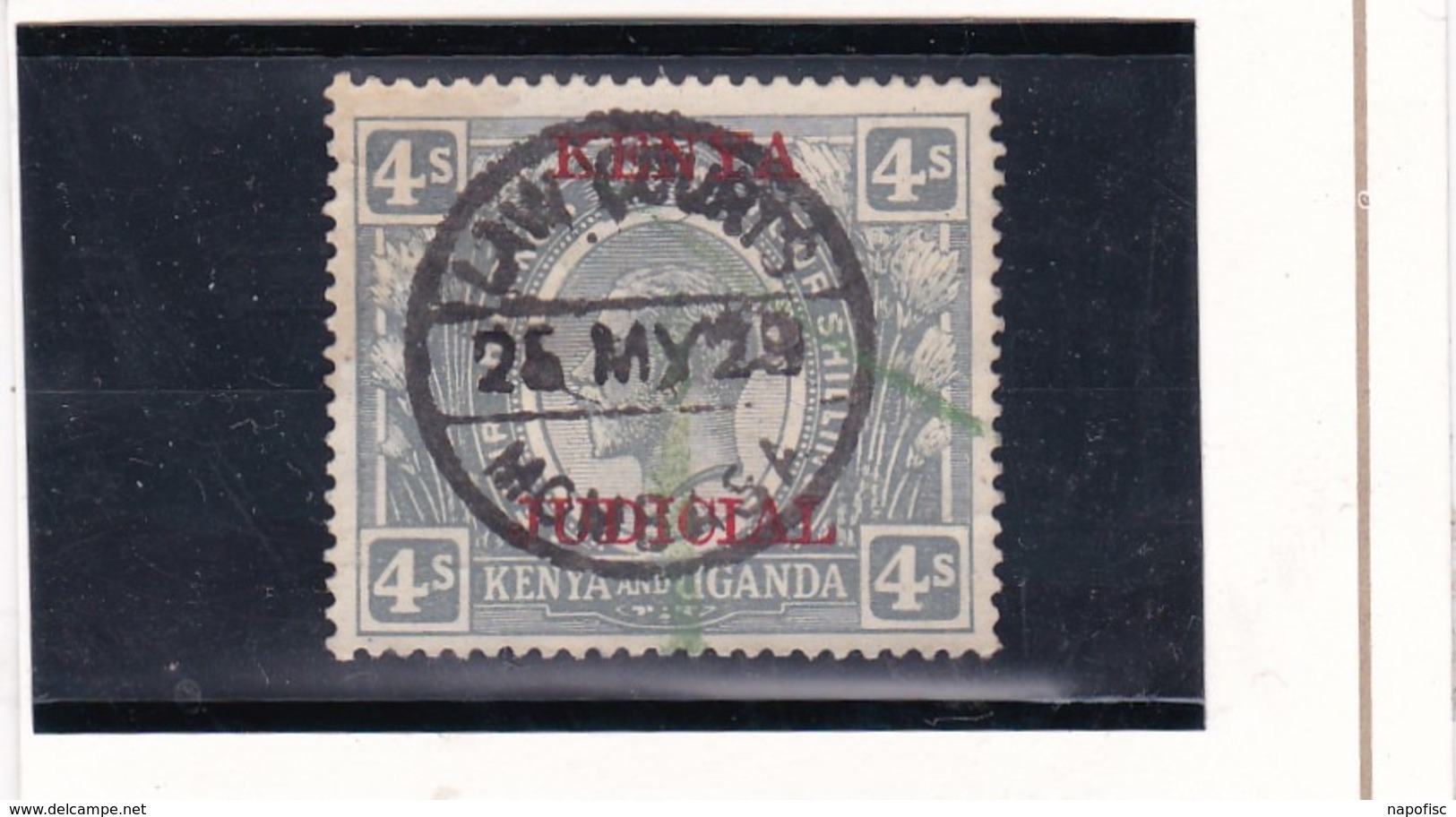 Timbre Fiscal-Revenue Stamp Kenya & Uganda 4 S - Kenya & Ouganda