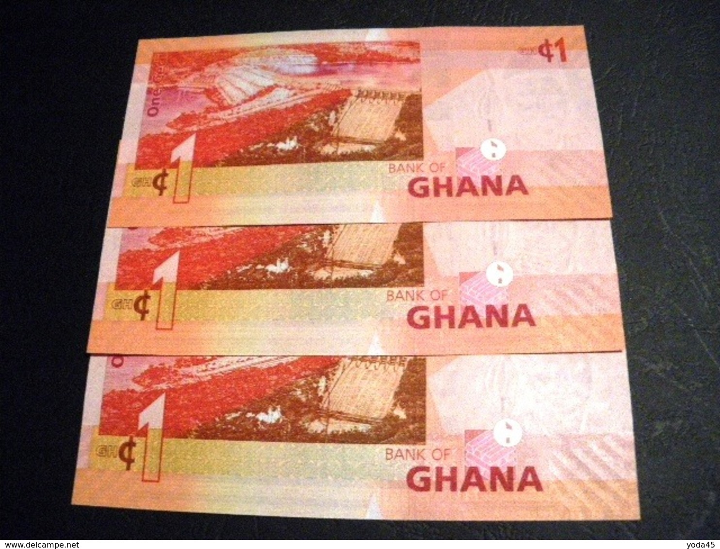 GHANA 1 Cedis 01/07/2014 X 3 Exemplaires ,unc,  Pick N° 37 E, GHANA - Ghana