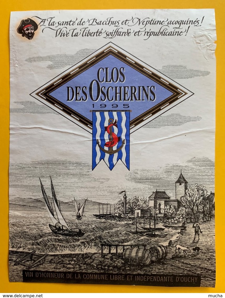 11960 - Clos Des Oscherins 1995 Vin D'honneur De La Commune Libre Et Indépendante D'Ouchy Suisse - Other & Unclassified