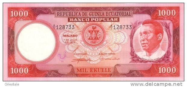 EQUATORIAL GUINEA P.  8 1000 E 1975 UNC - Equatorial Guinea