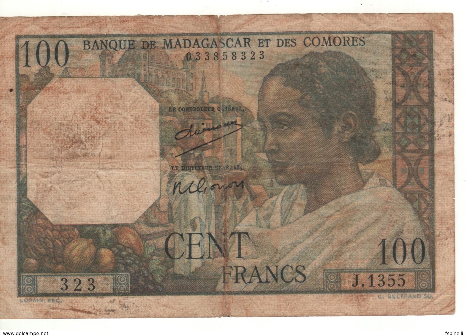 MADAGASCAR  100 Francs      P46a   (ND 1950-1951) - Madagascar