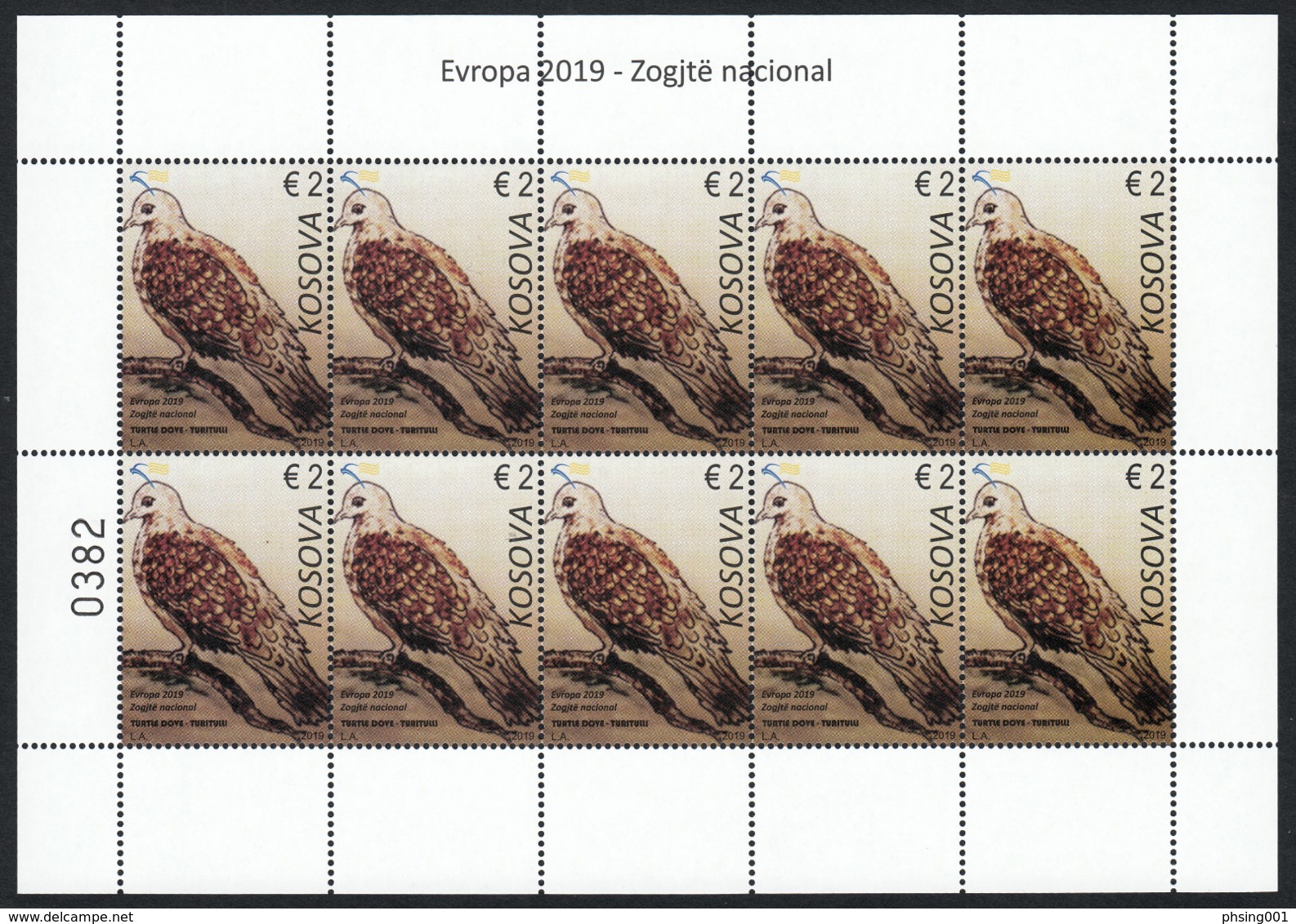 Kosovo 2019 Europa CEPT National Birds Fauna, Mini Sheet MNH - 2019