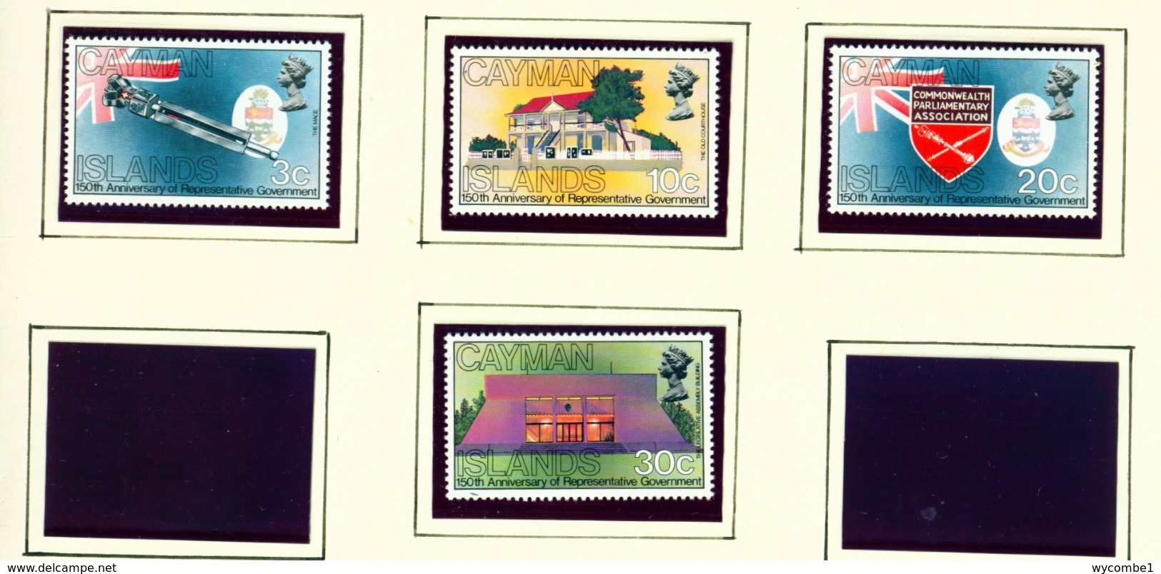 CAYMAN ISLANDS - 1982 Representative Government Set Unmounted/Never Hinged Mint - Cayman Islands