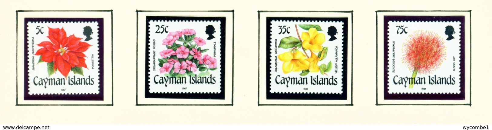 CAYMAN ISLANDS - 1987 Flowers Set Unmounted/Never Hinged Mint - Cayman Islands