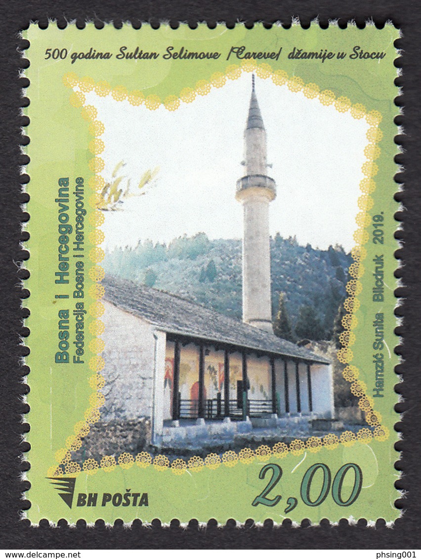 Bosnia And Herzegovina 2019 500 Years Of The Sultan Selimov Mosque In Stolac Religion Islam Architecture MNH - Islam