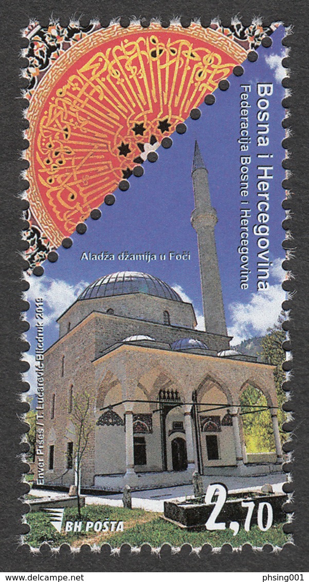 Bosnia And Herzegovina 2019 Alidza Mosque In Focha Religion Islam Architecture MNH - Islam