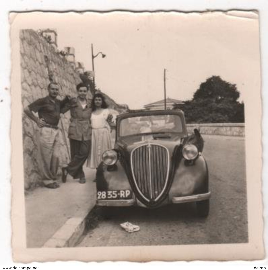 Photo Originale Auto à Identifier MENTON 1950 - Automobiles