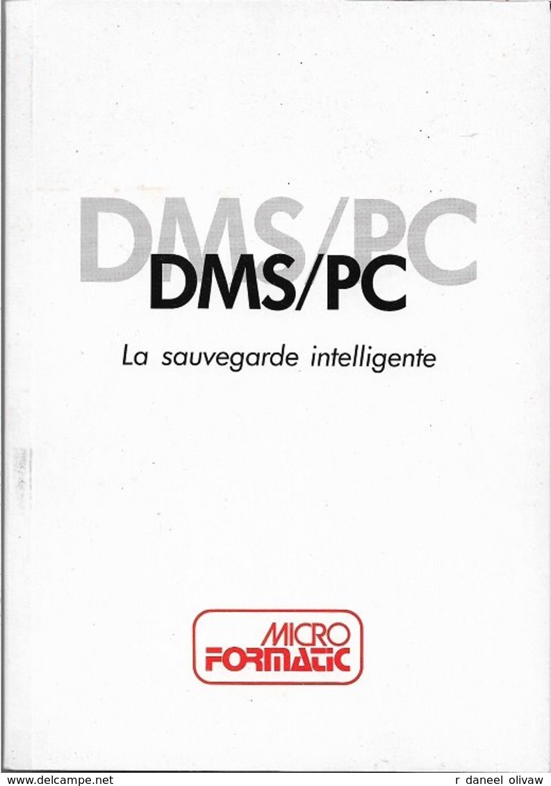 DMS/PC, Sauvegarde Pour DOS 2.0 Et Supérieur (1987, TBE+) - Autres & Non Classés