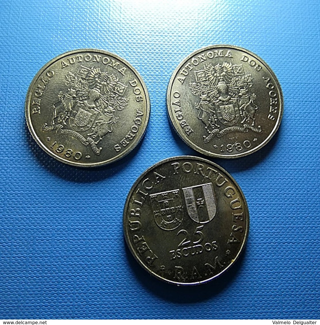 Portugal 3 Coins 25 Escudos Açores And Madeira - Alla Rinfusa - Monete