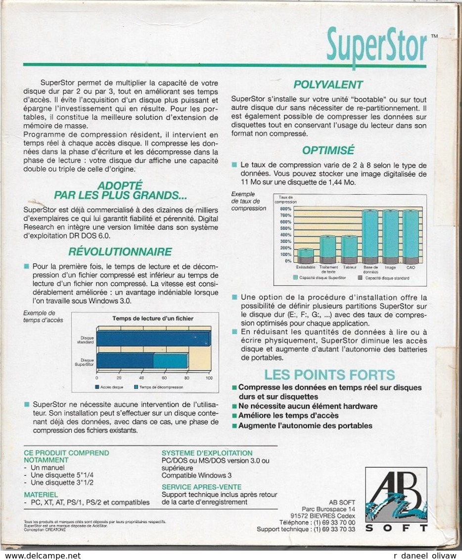 SuperStor 2.0, Et PC-Lock, Pour DOS 3.0 Et Windows 3 (1992, TBE+) - Autres & Non Classés
