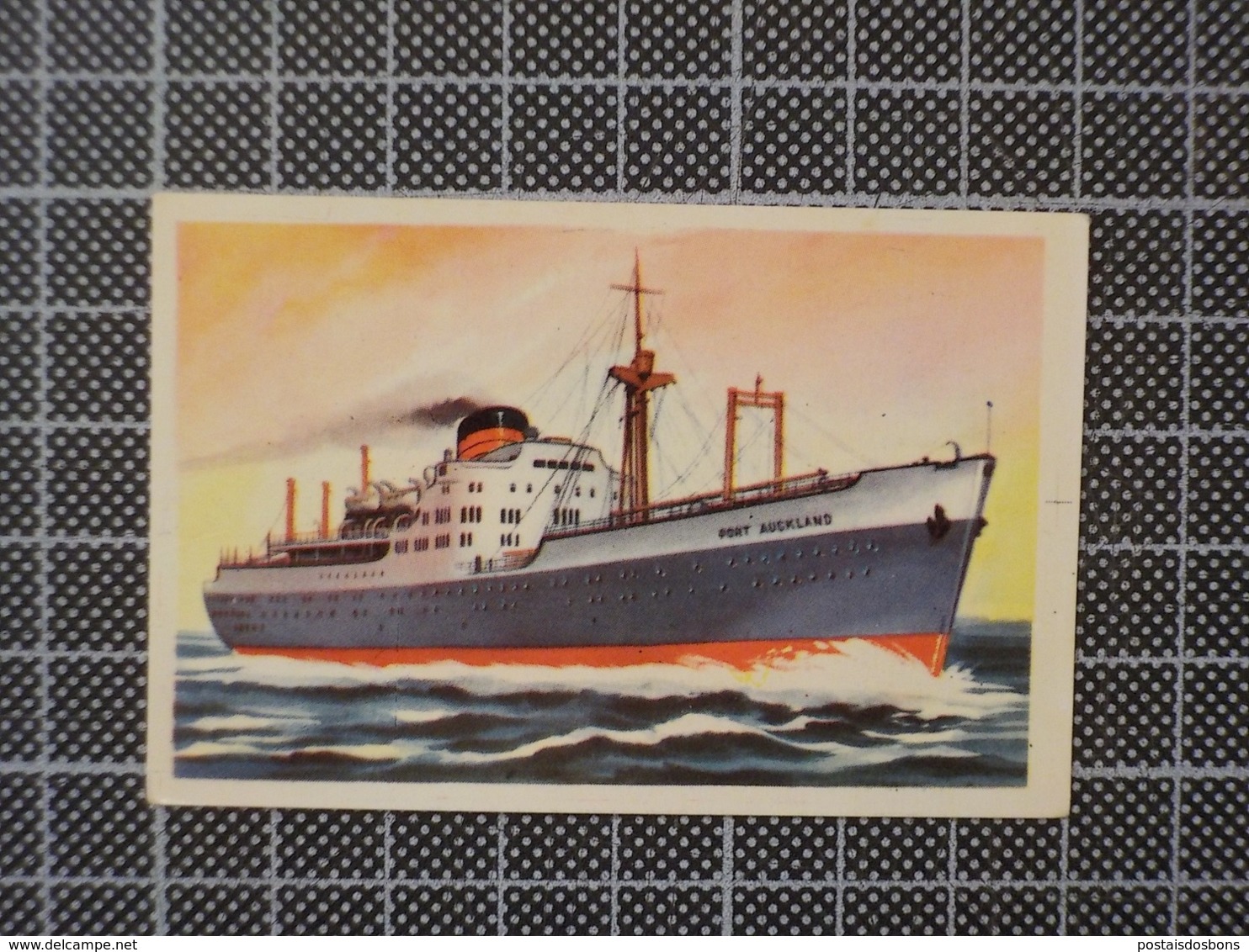 Cx10 -3798) Cromo Portugal P/ Caderneta NAVIOS E NAVEGADORES #79 PORT AUCKLAND Ship Bateau - Other & Unclassified