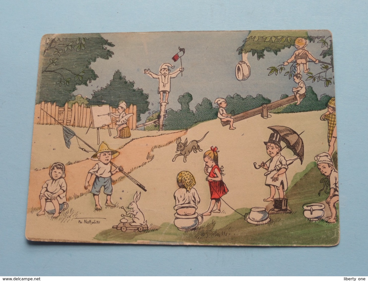Humor / Children In Park ( Ph. Norwins (Norwing) ? ) Small Card > Anno 1905 ( See Photo For Detail ) ! - Norwins