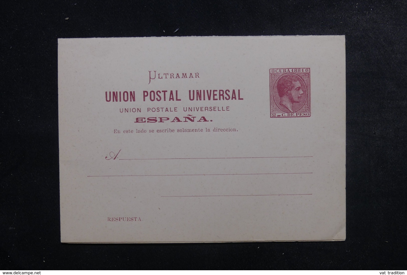 CUBA - Entier Postal + Réponse Non Circulé - L 44426 - Cuba (1874-1898)