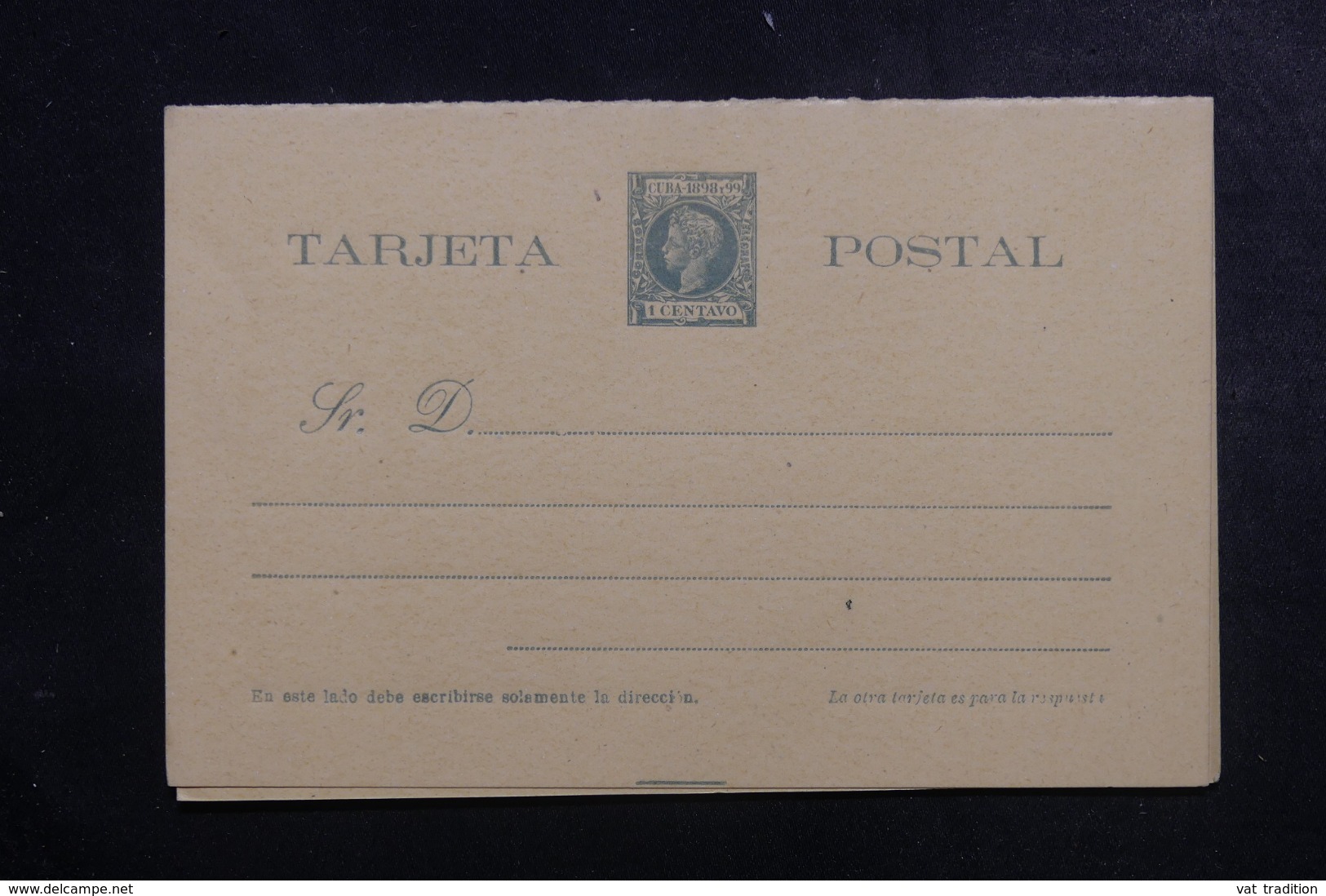 CUBA - Entier Postal + Réponse Non Circulé - L 44436 - Cuba (1874-1898)