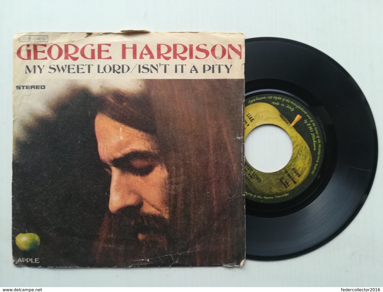 7" - GEORGE HARRISON - MY SWEET LORD - APPLE - Rock