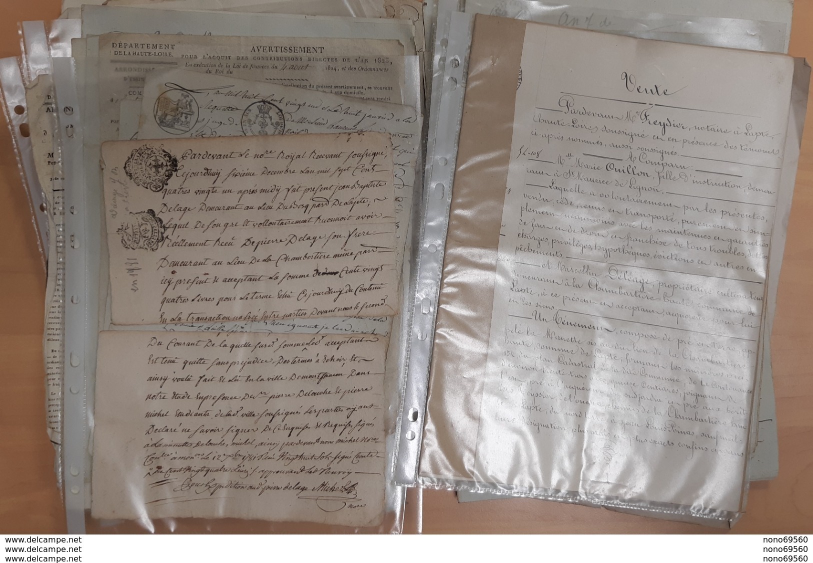 Gros Lot 60 Documents Napoleon, 1e Empire, Republique Actes Etc De 1780 A 1825 Environ Parchemin - Manuscripten