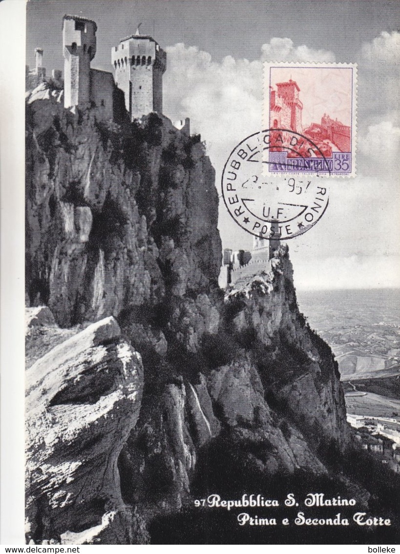 Saint Marin - Carte Postale De 1957 - Oblit Republica Di San Marino - - Lettres & Documents