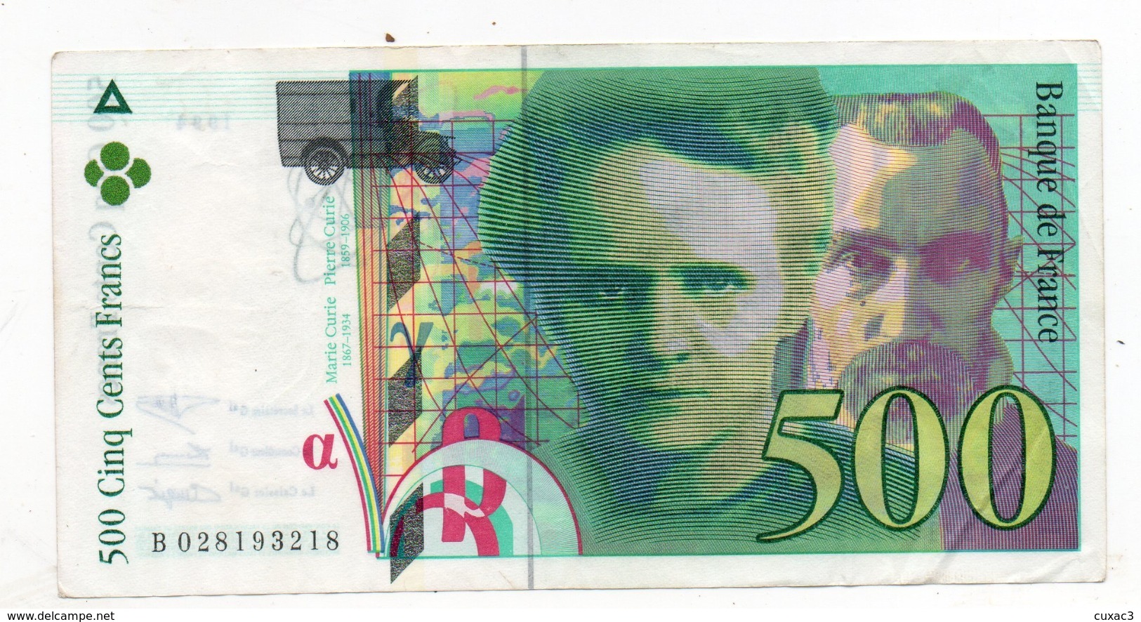 500 Francs - Marie-curie 1994 - 500 F 1994-2000 ''Pierre Et Marie Curie''