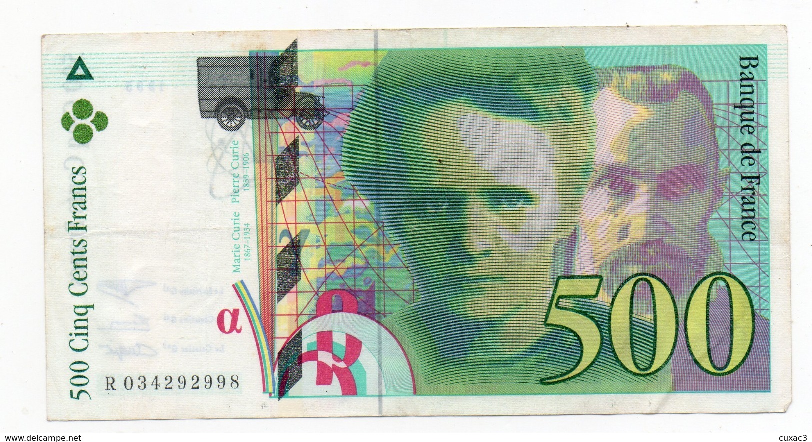 500 Francs - Marie-curie 1994 - 500 F 1994-2000 ''Pierre Et Marie Curie''