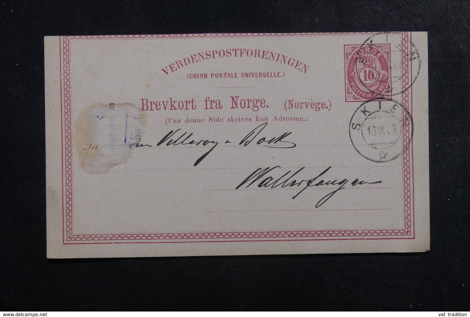 NORVÈGE - Entier Postal De Skien En 1880 - L 44490 - Entiers Postaux