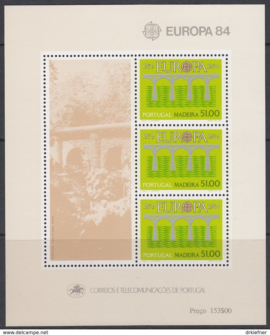 MADEIRA Block 5, Postfrisch **, 25 Jahre Europa CEPT 1984 - 1984