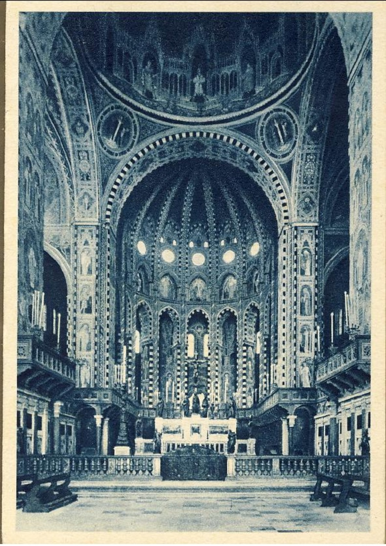 1945- RSI Cartolina Basilica Di Padova Interno, Affrancata 50c. Monumenti Distrutti - Padova (Padua)