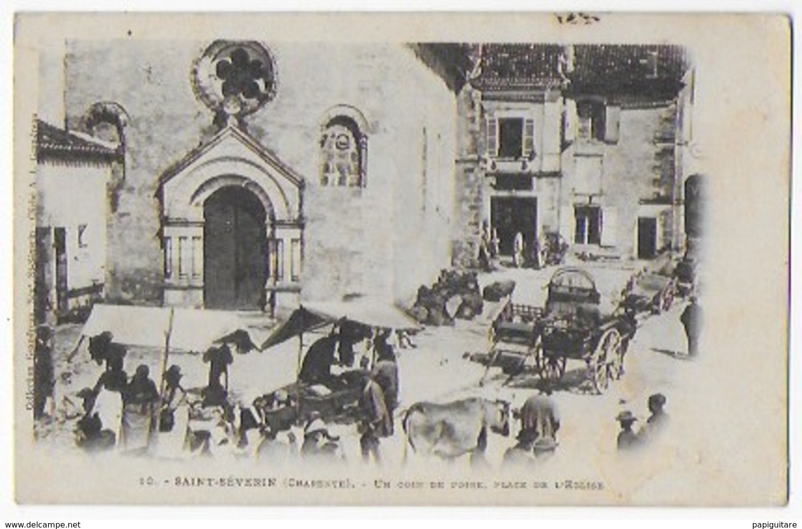 Cpa Bon Etat , Saint-severin , Un Coin De Foire , Place De L'église , Carte Rare - Autres & Non Classés