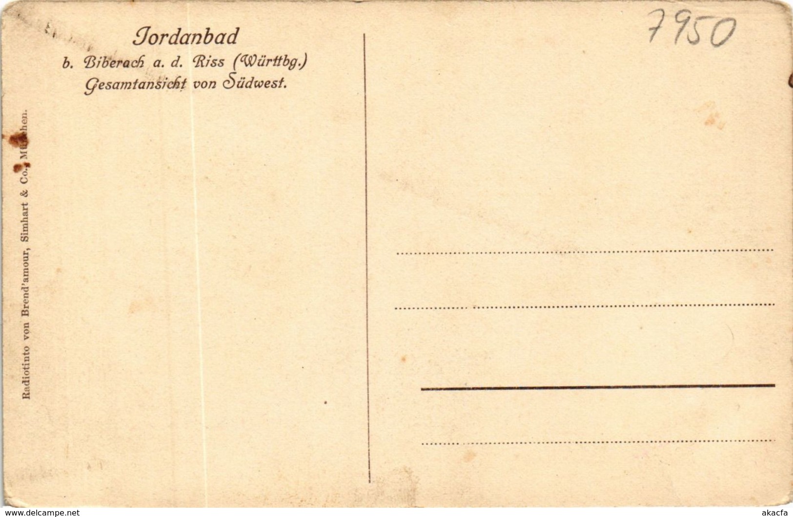 CPA AK Biberach A. D. Riss - Jordanbad - Gesamtansicht GERMANY (913084) - Biberach