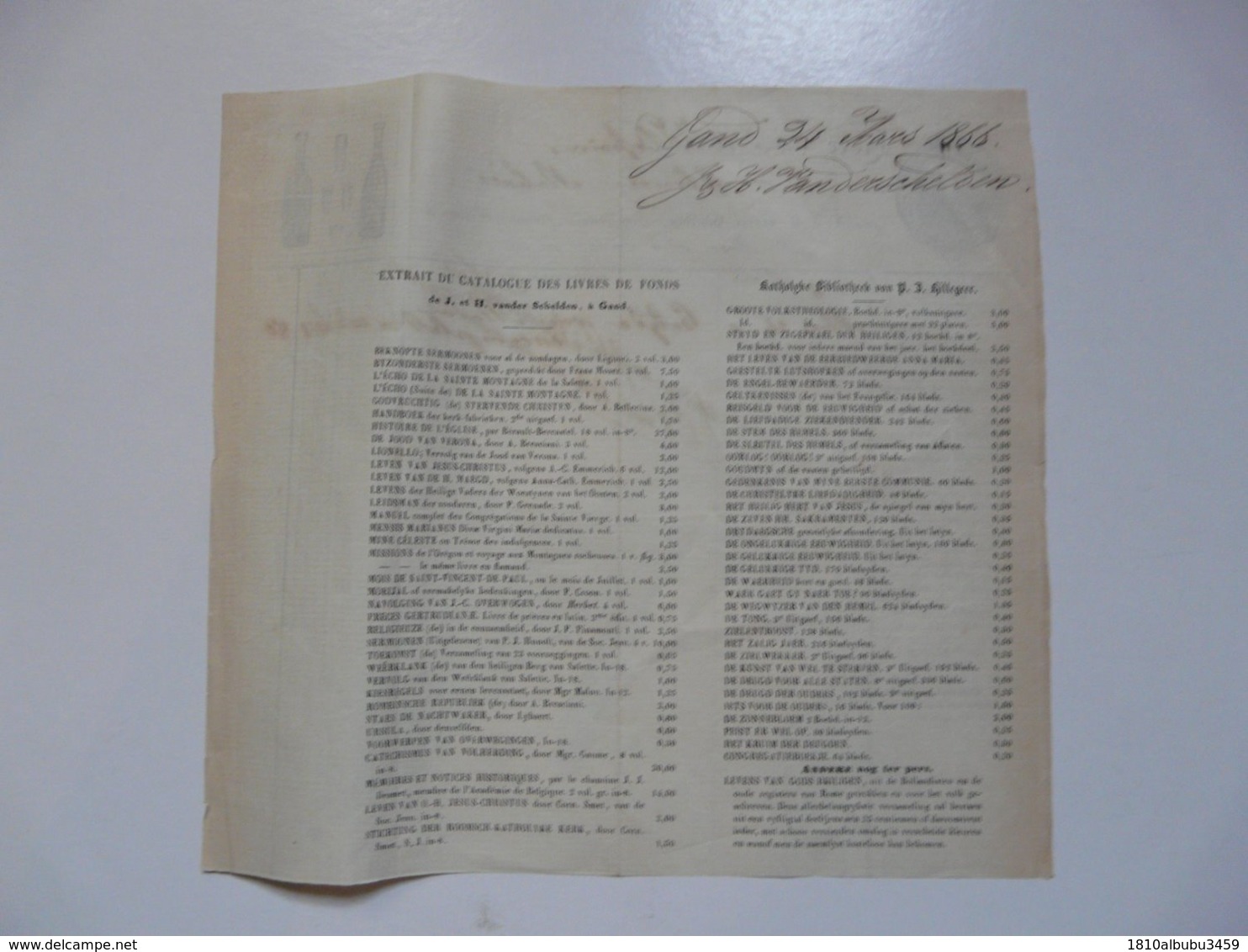 VIEUX PAPIERS - DOCUMENTS COMMERCIAUX : GAND - SCHELDEN - 1800 – 1899