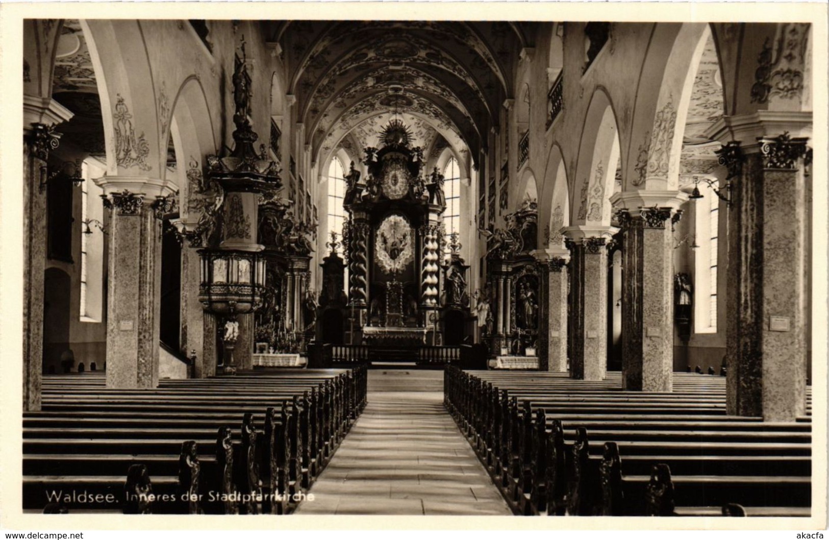 CPA AK Bad Waldsee - Inneres Der Stadtpfarrkirche GERMANY (913257) - Bad Waldsee